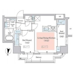 西新宿駅 徒歩8分 4階の物件間取画像